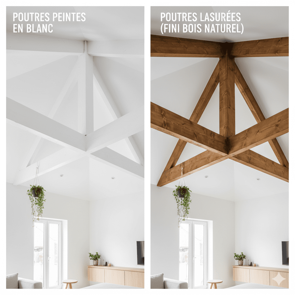 Rénovation de charpente : faut-il peindre ou lasurer les poutres ...